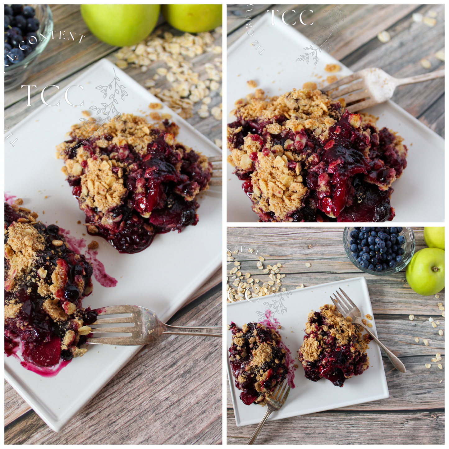 Gluten-Free Blueberry Apple Crisp Recipe (Set 2) - Tiz Creative Content