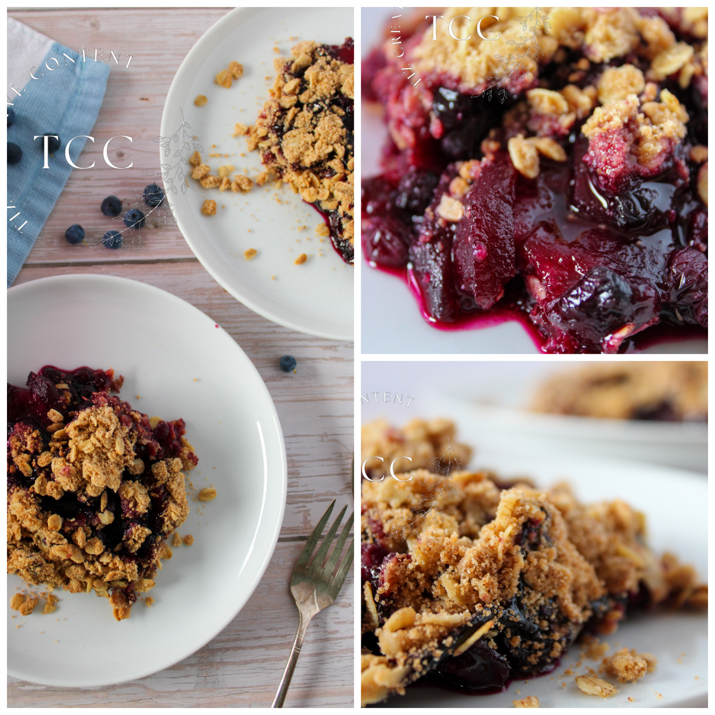 Gluten-Free Blueberry Apple Crisp Recipe (Set 1) - Tiz Creative Content