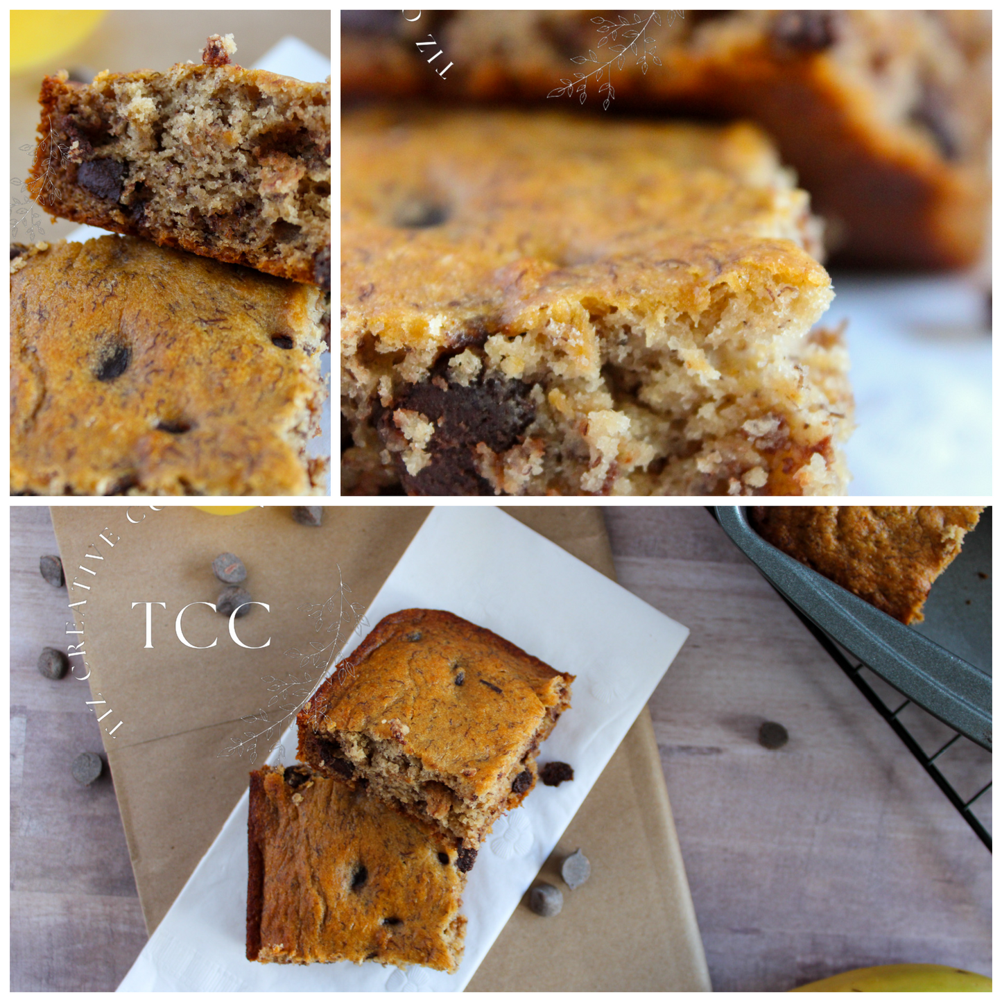 Gluten-Free Banana Bars Recipe (Set 1) - Tiz Creative Content