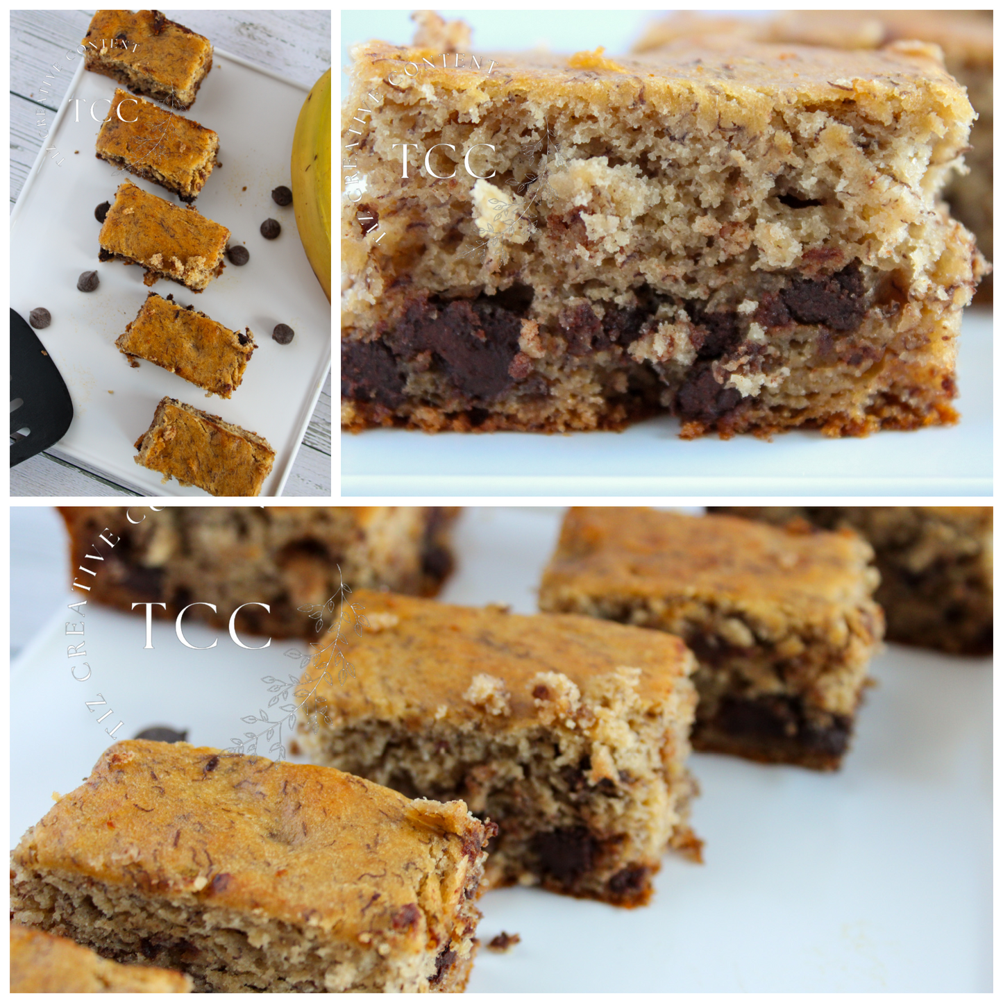 Gluten-Free Banana Bars Recipe (Set 2) - Tiz Creative Content