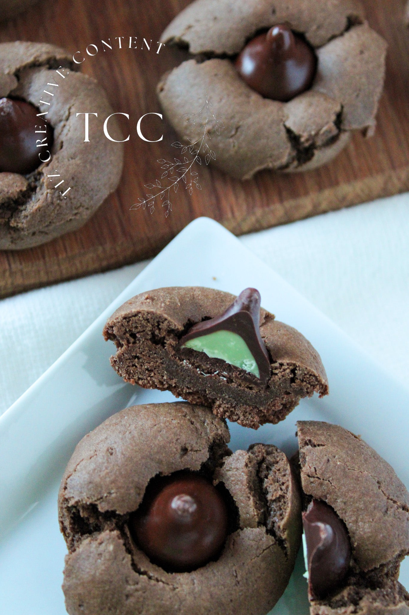 Gluten-free Mint Chocolate Kiss Blossoms Recipe (Set 1) - Tiz Creative Content