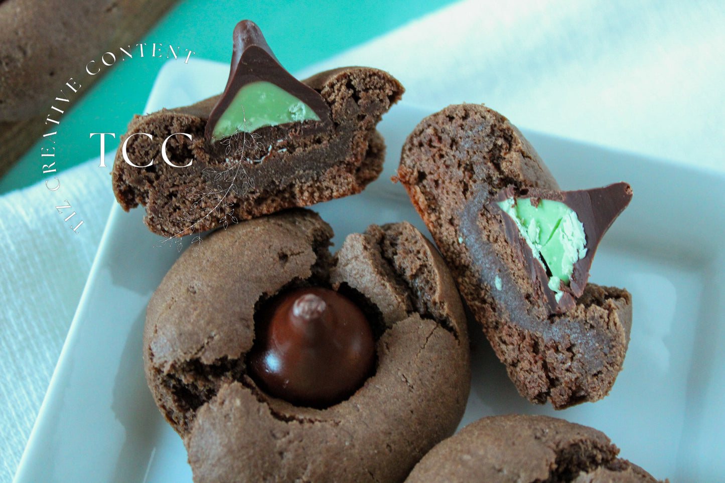 Gluten-free Mint Chocolate Kiss Blossoms Recipe (Set 1) - Tiz Creative Content