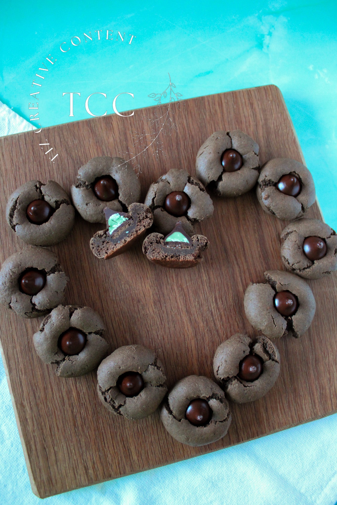 Gluten-free Mint Chocolate Kiss Blossoms Recipe (Set 2) - Tiz Creative Content