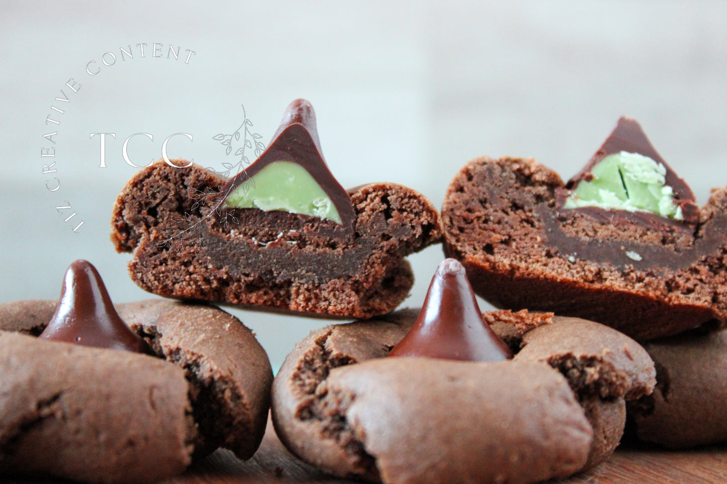 Gluten-free Mint Chocolate Kiss Blossoms Recipe (Set 2) - Tiz Creative Content