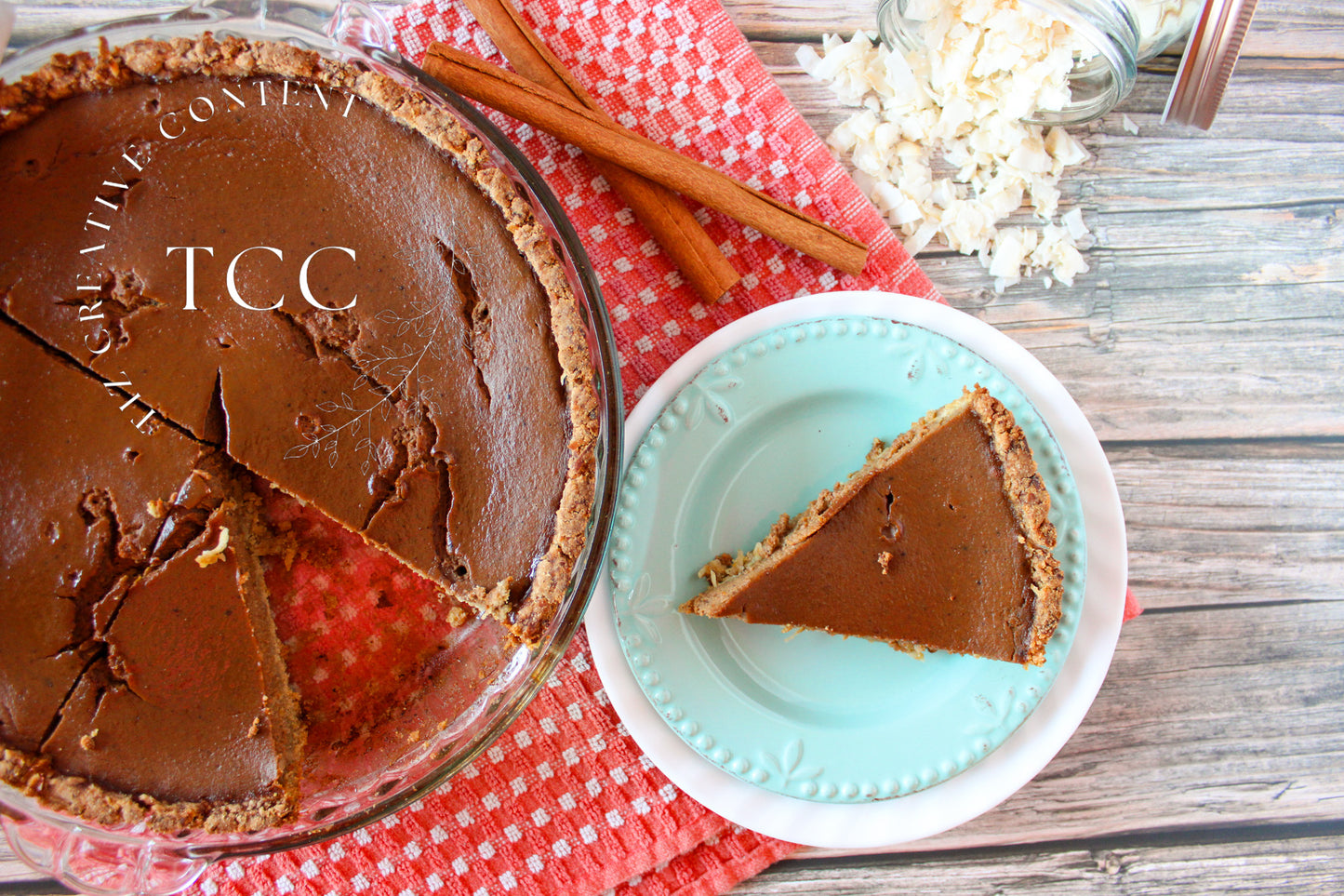 Gluten-free Coconut Pumpkin Pie Recipe (Set 1) - Tiz Creative Content