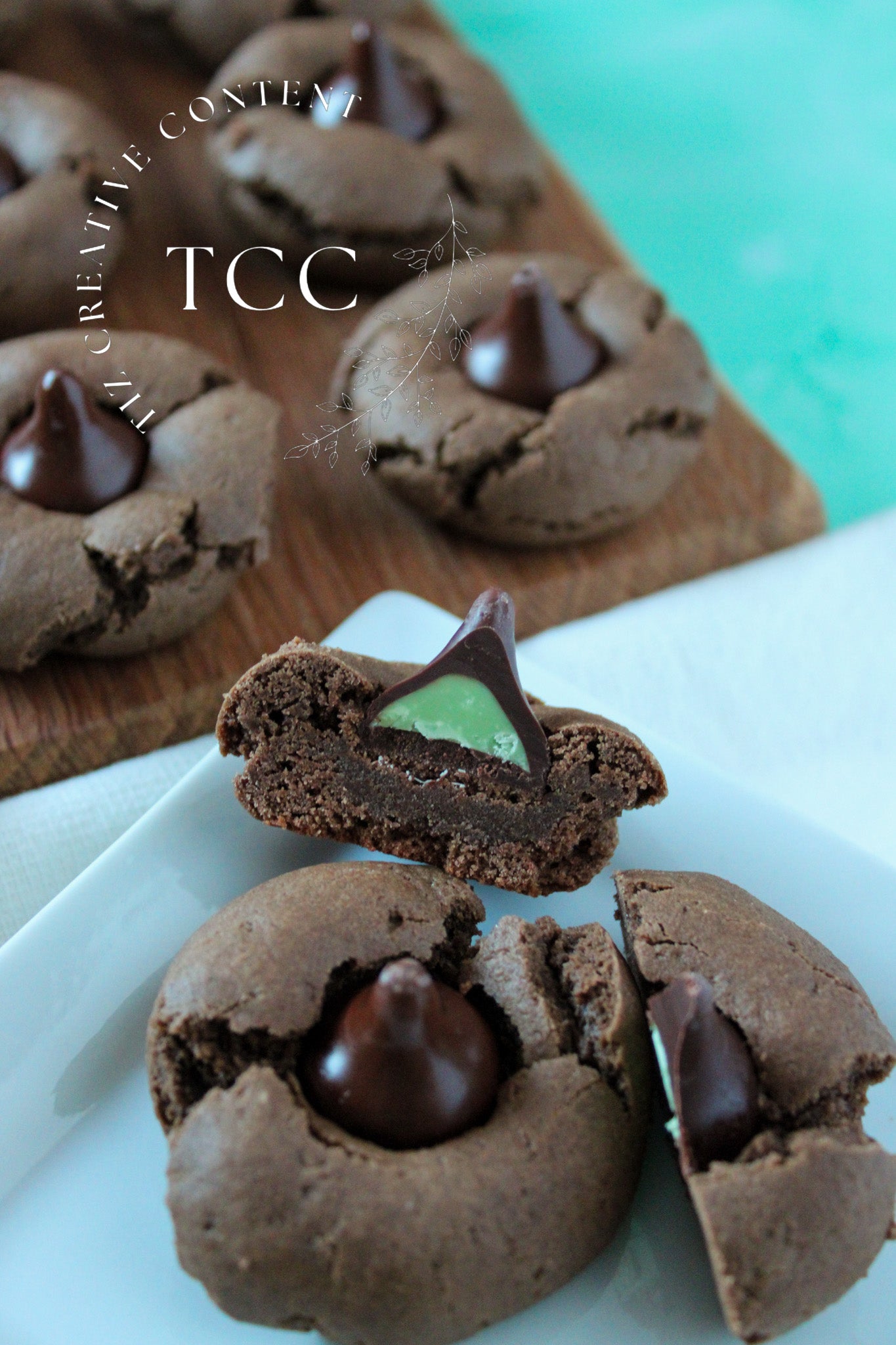 Gluten-free Mint Chocolate Kiss Blossoms Recipe (Set 1)