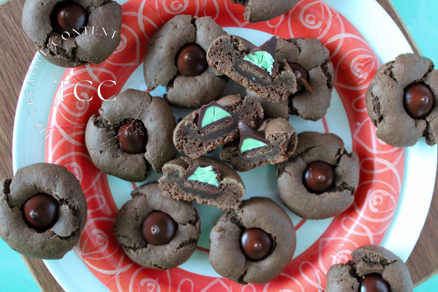 Gluten-free Mint Chocolate Kiss Blossoms Recipe (Set 3)