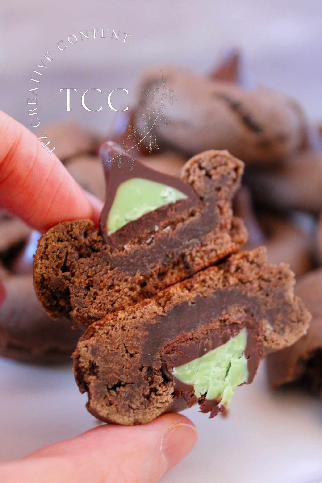 Gluten-free Mint Chocolate Kiss Blossoms Recipe (Set 4)