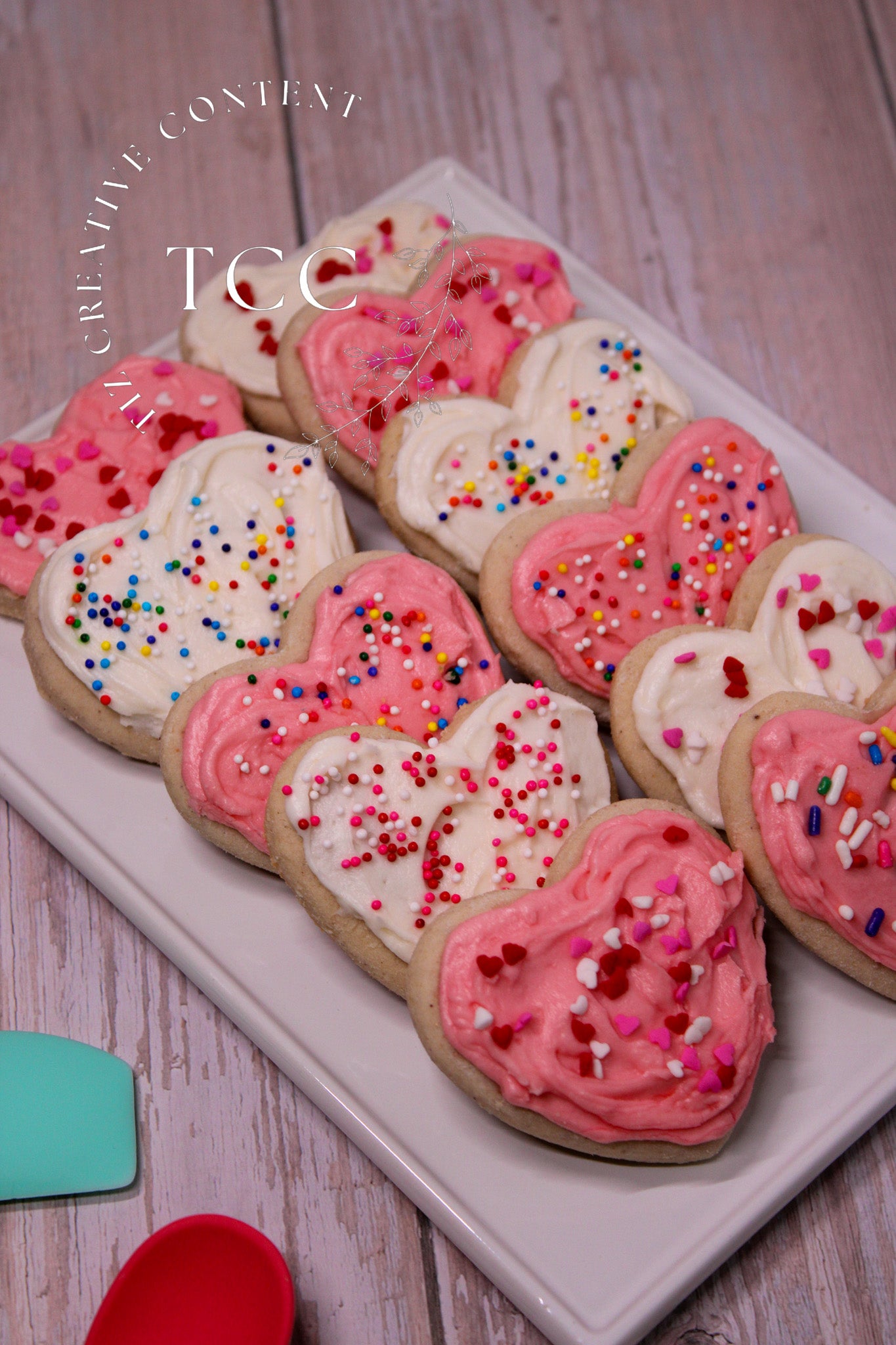 Gluten-Free Heart Frosted Cookies Recipe (Set 6)