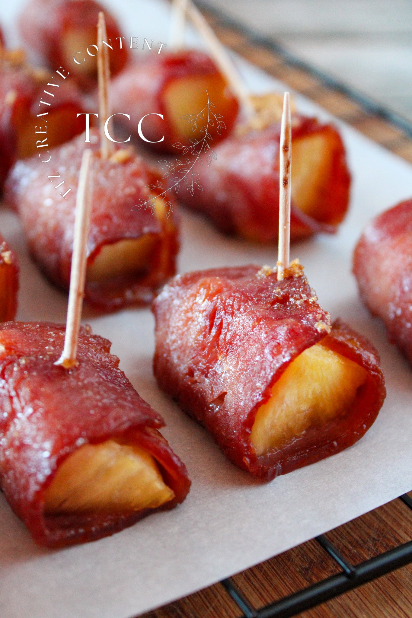 Bacon Wrapped Pineapple Recipe (Set 1) - Tiz Creative Content