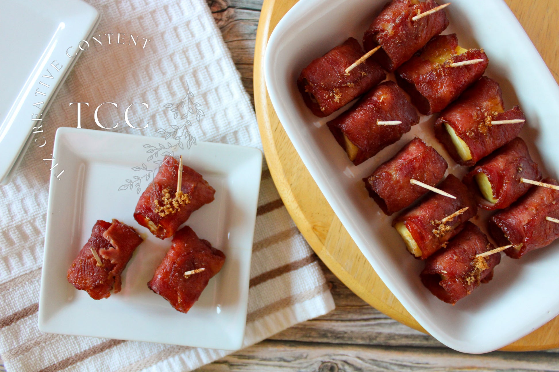 Bacon Wrapped Pineapple Recipe (Set 2) - Tiz Creative Content