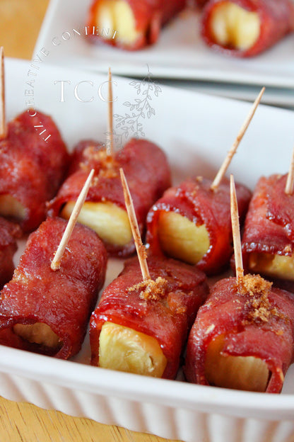 Bacon Wrapped Pineapple Recipe (Set 2) - Tiz Creative Content