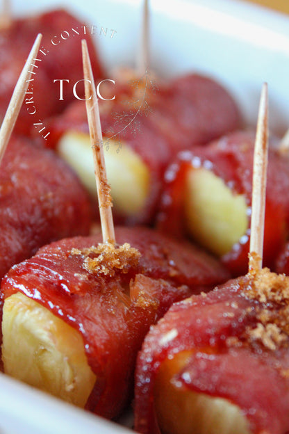 Bacon Wrapped Pineapple Recipe (Set 2) - Tiz Creative Content